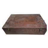 Wooden Box Full of Sewing Supplies