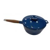 Copco Denmark Blue Enamel Cast Iron Pot w/Lid