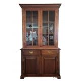 Walnut One-Piece Hutch Cabinet by Howerton