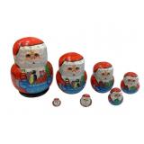 Russian Santa Claus 7pc Nesting Doll Set 7"