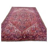 Persian Heriz Hand Woven Wool Rug - 139 x 100