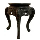 Oriental Carved Rosewood Plant Stand