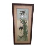 Watercolor Painting in Frame 10"x21.5"