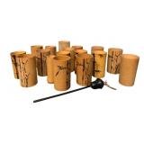 Lot of Oriental Bamboo Cups - 5" Tall