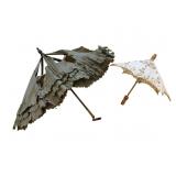 2 Vintage Parasols - one is torn