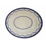 English Warwick Blue & White Oval Meat Platter