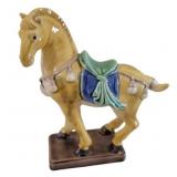 Majolica Tang Style Horse Statue 5"x6"