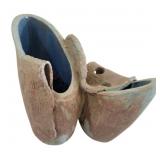 Hand Made Modernist MCM Pottery Vase 7.5"x9.5