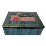 Art Deco Metal Box Full of Vintage Postcards