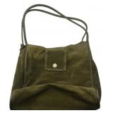 Vtg Doncaster Green Satin Tote Bag