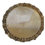Silver Plated Monumental Footed Tray