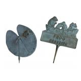 2 Garden Cast Signs