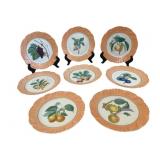 8 Mottahedeh Fruit Plates 8"