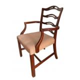 Mahogany Ribbon Back Arm Chair 36"x21.5"x24"
