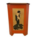 Oriental Waste Bin w/ Japanese Woman