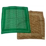 Lot of 2 Diane Von Fursenberg Silk Scarves