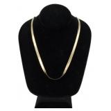 14k Gold Italian Herringbone Necklace 0.87oz