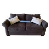 Gray Upholstered Sofa - 37 x 69 x 36
