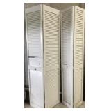 Pair of Louvered Bi-Fold Doors - as is