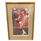 Framed Print of Joe Montana from the 49ers