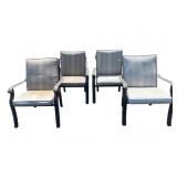 Set of 4 Patio Chairs w/ cushions - 37 x 27 x 27