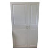 2-Door White Cabinet - 71 x 39 x 21