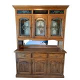 2-Piece China Cabinet - as is - top glass missing