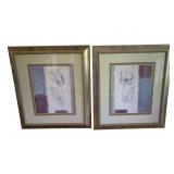 Pair of Framed Art - 44 x 39