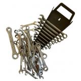 Assorted Wrenches w/ Storage Rack