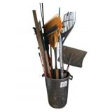 Outdoor Trash Can w/ Contents