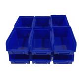 12 Plastic Storage Bins - 4 x 6 x 3