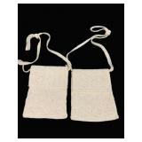 2 Vintage Crocheted Crossbody Pouches - 7 x 8