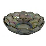 Smokey Gray Carnival Glass Bowl - 6" Tall