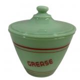 Jadeite Grease Jar w/ Lid - 6 x 6