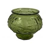 Green Glass Vase - 4.5 x 5.5