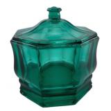 Indiana Glass Teal Green Candy Jar