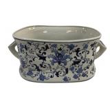 Blue/White Porcelain Basin - 19 x 12 x 8.5