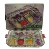 Indiana Glass Rainbow Mist Platter - 12.5 x 9