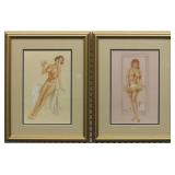 Set of 2 Pin Up Girls by Alberto Vargas