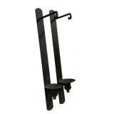 2 Metal Candleholders - 29 x 6 x 6