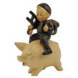 Hummel Chimney Sweep on Pig Figure 4.5"