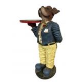 Bulldog Butler Figurine - 32" Tall