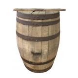 Wooden Barrel w/ Lid - 36 x 26