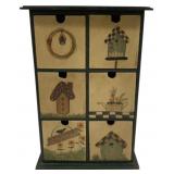 Wood 6 Drawer Storage Box - 15 x 10 x 5