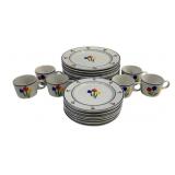 23pc Newcor Stoneware China