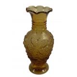 Amber Glass Vase - 6.5" Tall