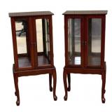 2 Display Cases - 41 x 19 x 12 - 1 Missing Glass