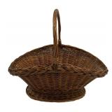Vintage Woven Rattan Basket w/ Braided Handle