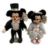 Mickey and Minnie Dolls w/ stands