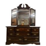 8 Drawer Dresser w/ Triple Mirrors
